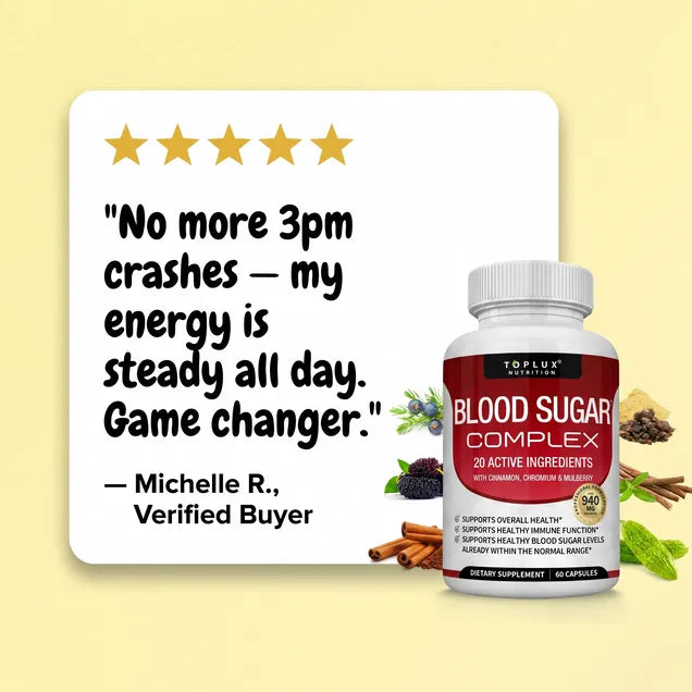 Blood Sugar Complex 20 Vitamins & Minerals Support Overall Health