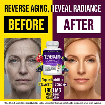 Resveratrol Supplement 1800mg Natural Antioxidant