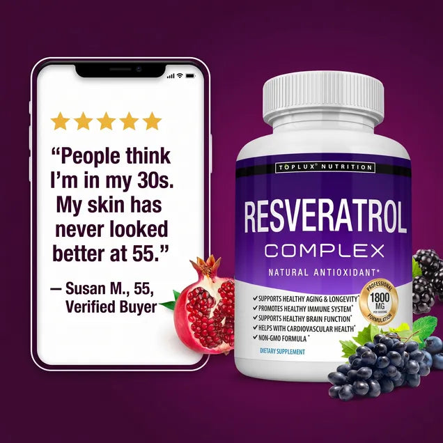 Resveratrol Supplement 1800mg Natural Antioxidant