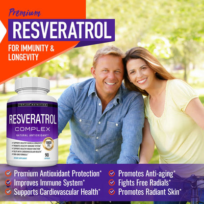 Resveratrol Supplement 1800mg Natural Antioxidant