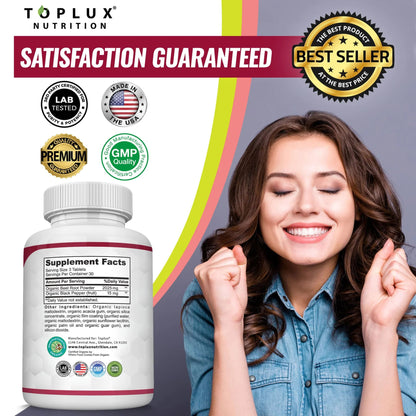 Organic Beet Root Tablets - Nitric Oxide Booster Beetroot Supplement 2040mg